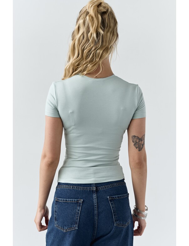 Футболка асимметричная со сборкой