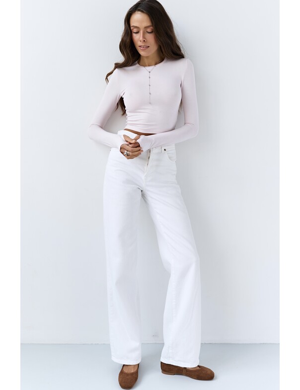 Лонгслів топ з вирізом на пальчик