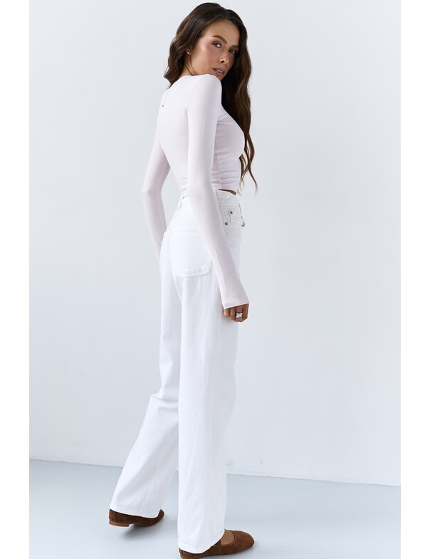 Лонгслів топ з вирізом на пальчик