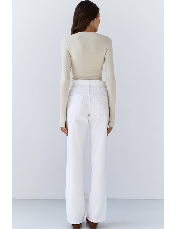 Лонгслив топ с вырезом на пальчик