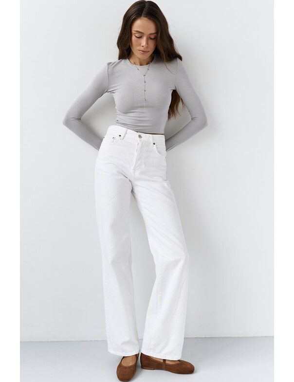 Лонгслив топ с вырезом на пальчик