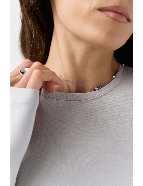 Лонгслів топ з вирізом на пальчик