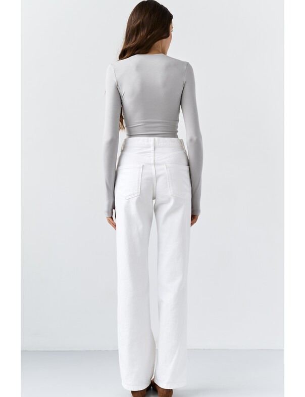 Лонгслив топ с вырезом на пальчик