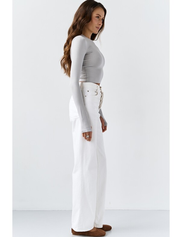 Лонгслив топ с вырезом на пальчик