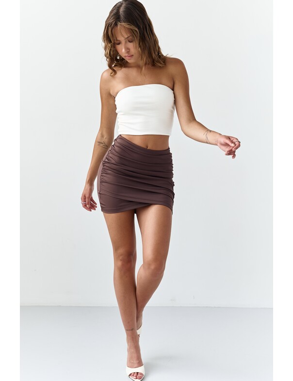 Юбка мини с драпировкой