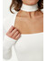 Лонгслив с квадратным вырезом и чокером